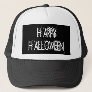 nächtlicher Happy Halloween Text Truckerkappe