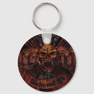 Nächtlicher Leben-Schädel Schlüsselanhänger