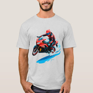 🔥 Nächtlicher Motorradfahrer mit Bold Street Ener T-Shirt