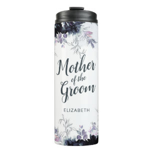 Nächtliches florales Aquarell-Mutter der Brautpart Thermosbecher