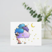 Nachtlicht, blau postkarte (Stehend Vorderseite)