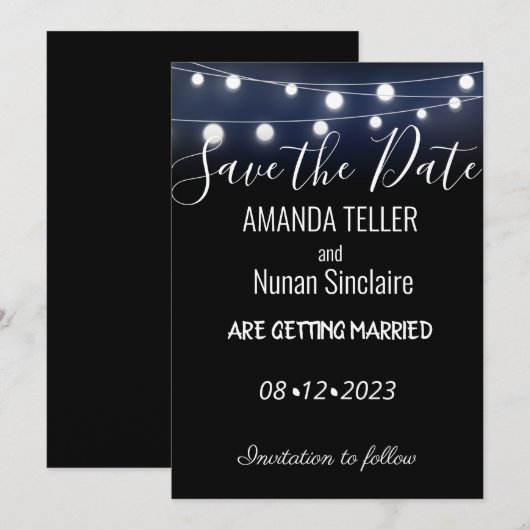 Nachtlicht Einladung (Vorne/Hinten)