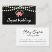 Nachtlicht Elegante Blumen und Keys Visitenkarte (Vorne/Hinten)