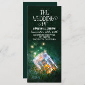 Nachtlicht Glühwürmchen mason jar Hochzeitsprogram Programm (Vorne/Hinten)