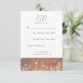 Nachtlicht Glühwürmchen Rustikale Hochzeit RSVP (Stehend Vorderseite)