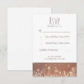 Nachtlicht Glühwürmchen Rustikale Hochzeit RSVP Karte (Vorne/Hinten)
