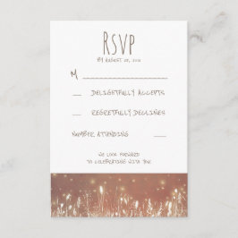 Nachtlicht Glühwürmchen Rustikale Hochzeit RSVP Karte