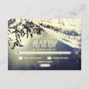 Nachtlicht Hochzeitskarten RSVP Karte