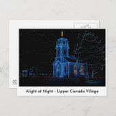 Nachtlicht - Oberkanadisches Dorf Postkarte (Vorne/Hinten)