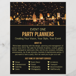 Nachtlicht, Party-Event-Plannerwerbung Flyer