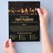 Nachtlicht, Party-Event-Plannerwerbung Flyer (Hand)
