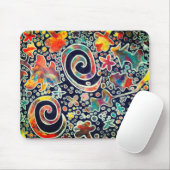 Nachtlicht Reflektion Original Abstraktes Kunstwer Mousepad (Mit Mouse)