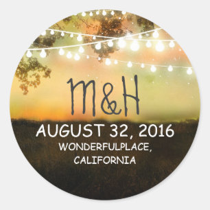 Nachtlicht romantische Hochzeitsaufkleber Runder Aufkleber