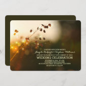 Nachtlicht rustikale Hochzeitseinladung Einladung (Vorne/Hinten)