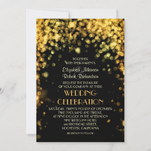 Nachtlicht Schwarz moderne Hochzeitseinladung Einladung