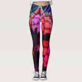 Nachtlicht Vegas Flamingo Leggings (Vorderseite)