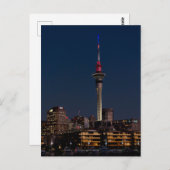 Nachtlicht von Auckland, Sky Tower, Postkarte (Vorne/Hinten)
