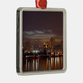 Nachtlicht von San Diego Silbernes Ornament (Rechts)