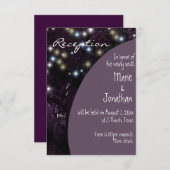 Nachtlichter aus Eichenbaum Hochzeitsempfang Begleitkarte (Vorne/Hinten)