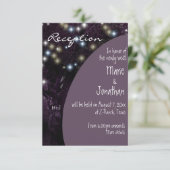 Nachtlichter aus Eichenbaum Hochzeitsempfang Begleitkarte (Stehend Vorderseite)