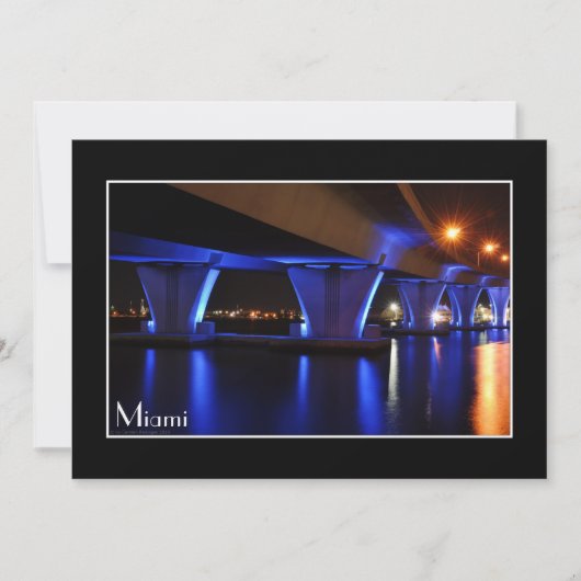 Nachtlichter in Miami - Einladung (Vorderseite)