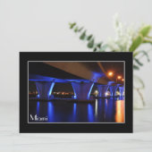 Nachtlichter in Miami - Einladung (Stehend Vorderseite)