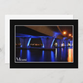 Nachtlichter in Miami - Einladung (Vorne/Hinten)