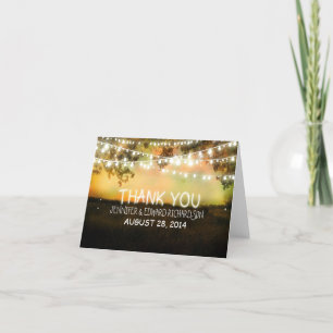 Nachtlichter rustikale Danksagungen Dankeskarte