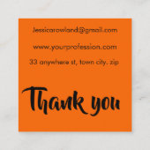 NACHTMARE TRICK ODER BEHANDLUNG HALLOWEEN QUADRATISCHE VISITENKARTE (Rückseite)