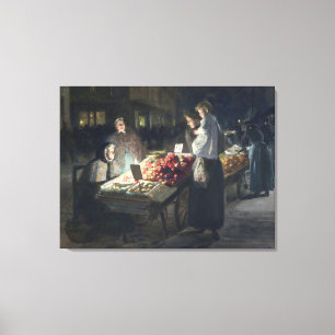 Nachtmarkt Leinwanddruck