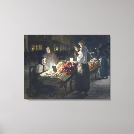 Nachtmarkt Leinwanddruck (Vorderseite)