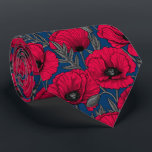 Nachtmohngarten Krawatte<br><div class="desc">Vektormuster aus handgezeichnet Mohn.</div>