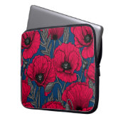 Nachtmohngarten Laptopschutzhülle (Vorderseite Links)