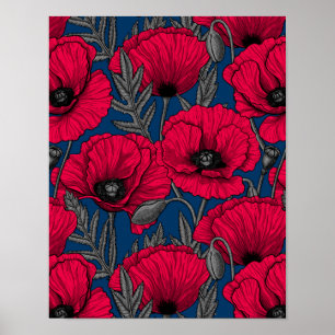 Nachtmohngarten Poster