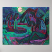 Nachtmond | Ernst Ludwig Kirchner Poster (Vorne)