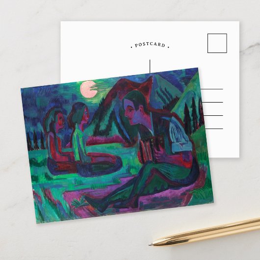 Nachtmond | Ernst Ludwig Kirchner Postkarte