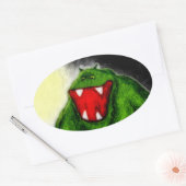 Nachtmonster Ovaler Aufkleber (Umschlag)
