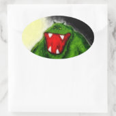 Nachtmonster Ovaler Aufkleber (Tasche)