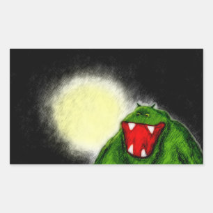 Nachtmonster Rechteckiger Aufkleber