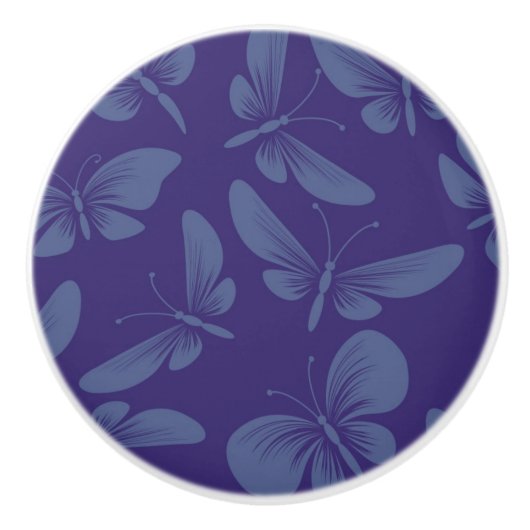 Nachtmotten-Schmetterlingshintergrund Keramikknauf (Vorderseite)