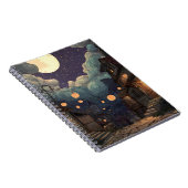 NachtNotebook Moonlit Lantern Village Notizblock (Rechte Seite)