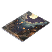 NachtNotebook Moonlit Lantern Village Notizblock (Linke Seite)