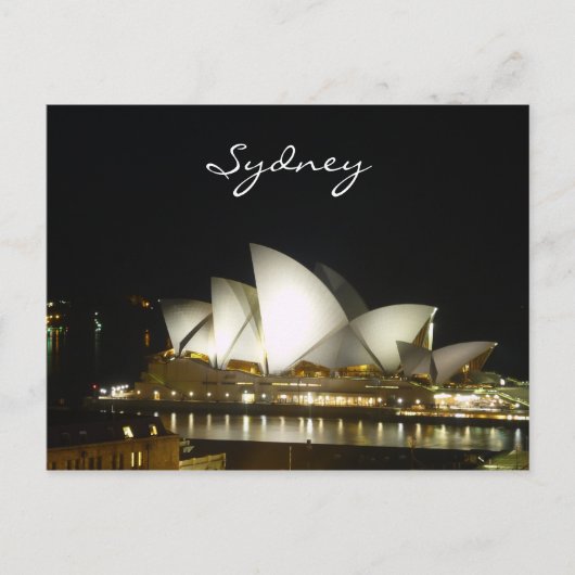 Nachtoper von Sydney Postkarte (Vorderseite)