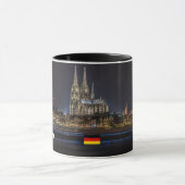 Nachtpanoramische Tasse Kölns Deutschland (Zentrum)
