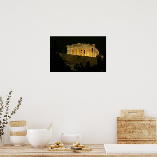 Nachtparthenon Poster (Küche)