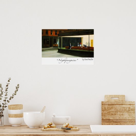 Nachtpinguine Poster (Küche)