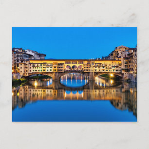 NachtPonte Vecchio Postkarte