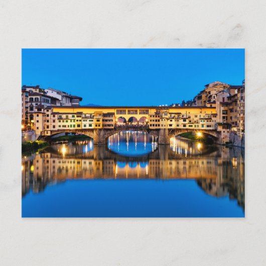 NachtPonte Vecchio Postkarte (Vorderseite)