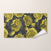 Nachtponygarten in Gelb und Grau Badhandtuch Set (Handtuch)