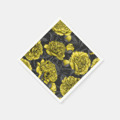 Nachtponygarten in Gelb und Grau Serviette (Ecke)